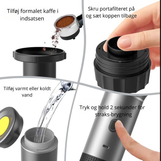 Bærbar Espressomaskine Sølv