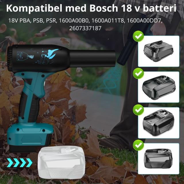 Kraftig turbo Blæser til Bosch 18V PBA batteri