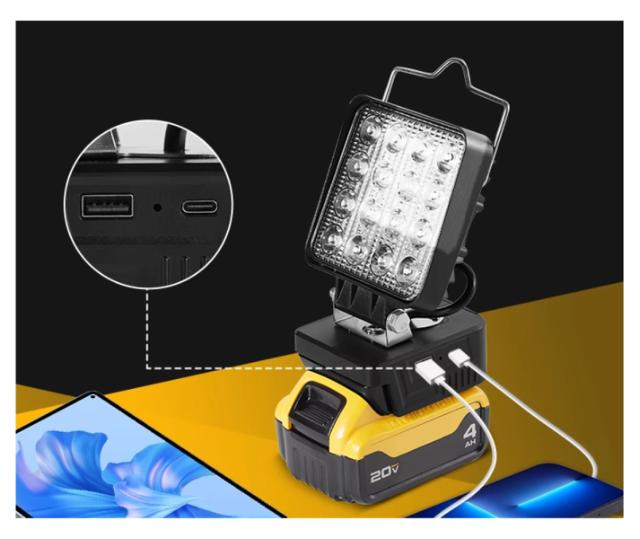 LED arbejdslampe til Bosch PBA 18V batteri