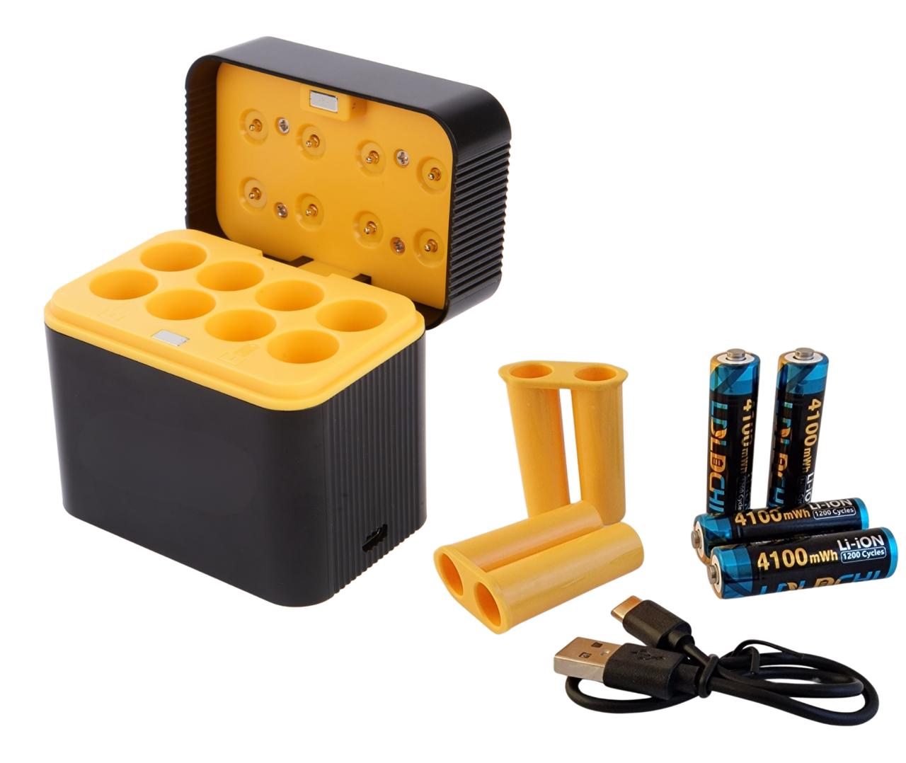 Batterioplader box til AA/AAA batterier 