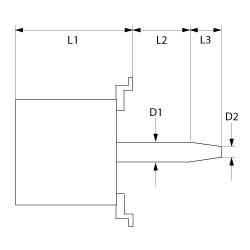 Ventilatormotor 230V 32kW 50Hz Faser 1 1320o/min L1 170mm L2 33mm L3 34mm D1 ø 17mm D2 ø 135mm