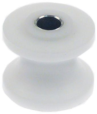 Føringsrulle ø 30mm ID ø 8mm B 27mm til tallerkendispenser