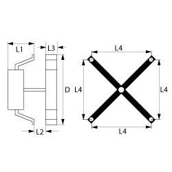 Ventilatormotor 200-230V 2kW 50/60Hz 2800/3400o/min L1 100mm D1 ø 110mm Hasth. 2