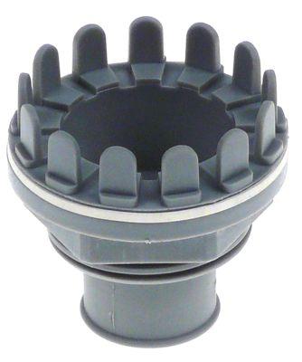 Afløbsventil ID ø 37mm L 58mm med møtrik Slange ø 28mm