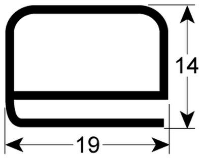 Lågepakning L 595mm H 13mm B 18mm IP oppe VPE 1 passer til COMENDA