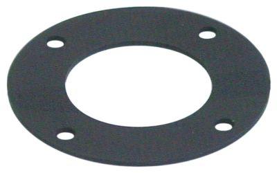 Pakning Gummi D1 ø 50mm D2 ø 90mm Materialestyrke 2mm med 4 skruehuller