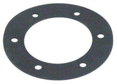 Pakning D1 ø 50mm D2 ø 82mm Materialestyrke 2mm med 6 huller Opvaskemiddelarmholder