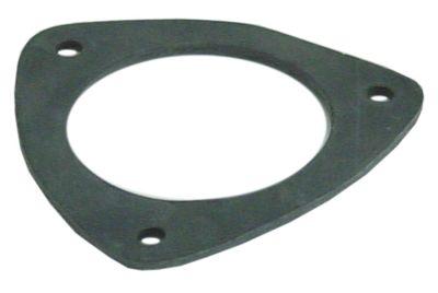 Pakning LA 67mm D2 ø 50mm Materialestyrke 2mm Hul ø 50mm med 3 skruehuller