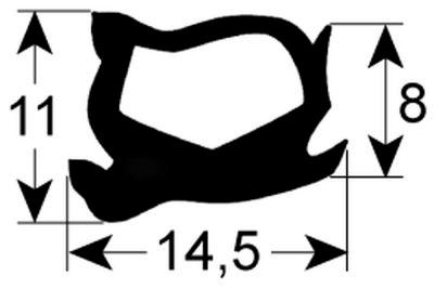 Lågepakning L 565mm B 427mm 3-sidet IP oppe til opvaskemaskine