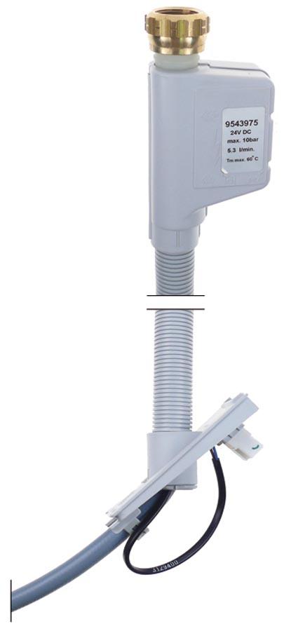 Tilløbsslange med aquastop L 1300mm 24V Gevind 3/4