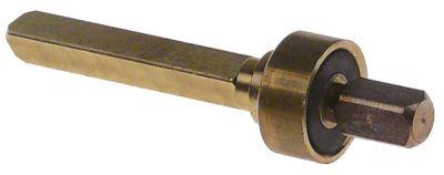 Ventil Messing UD ø 16mm L 61mm Akse trekantet