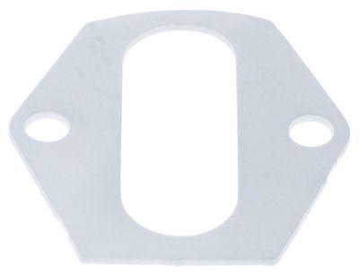 Gruppepakning L 77mm PTFE LA 56mm B 72mm Materialestyrke 2mm passer til FAEMA Hulhøjde 9mm