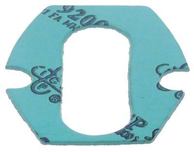 Gruppepakning L 77mm Fiber B 66mm Materialestyrke 2mm Hulhøjde 24x6mm