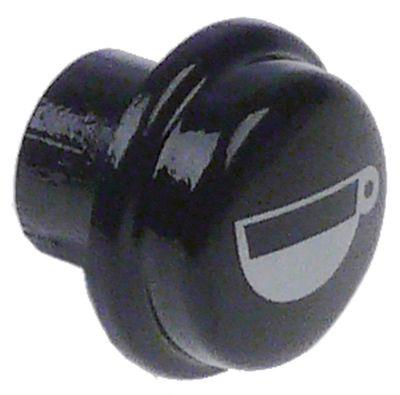 Tast Plastik ø 17mm sort 1 kop lille rund SANREMO