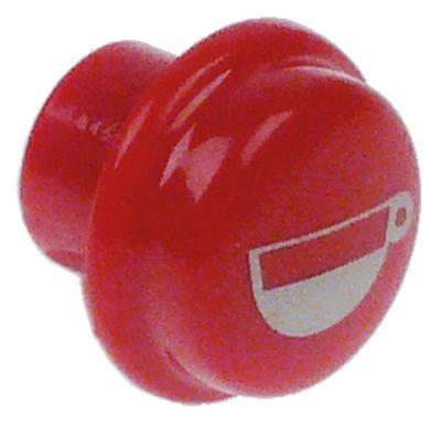 Tast Plastik ø 17mm rød 1 kop lille rund SANREMO