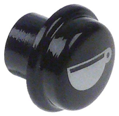 Tast Plastik ø 17mm sort 1 kop stor rund SANREMO