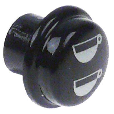 Tast Plastik ø 17mm sort 2 kopper store rund SANREMO