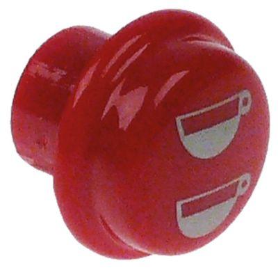 Tast Plastik ø 17mm rød 2 kopper store rund SANREMO