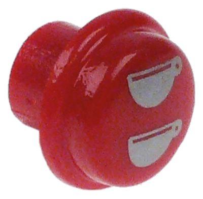 Tast Plastik ø 17mm rød 2 kopper store rund SANREMO