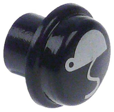 Tast Plastik ø 17mm blå Kaffe start/stop rund SANREMO