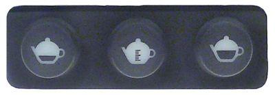 Tastliste brun L 97mm B 31mm Taster 3 Varmtvand