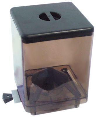 Kaffebønnebeholder komplet L 160mm B 160mm H 255mm Indføring ø 65mm til enhed ROCKY