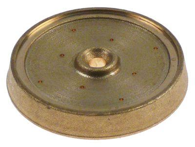 Vandfordeler Messing ø 56,5-59mm H 10mm konisk Hul ø 13mm Fastgørelse ø 56mm 8 Huller