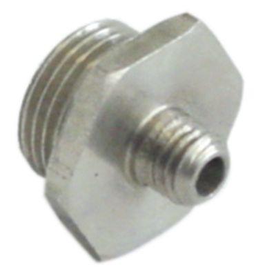 Dobbeltnippel Rustfrit stål L 18mm G1: 3/8