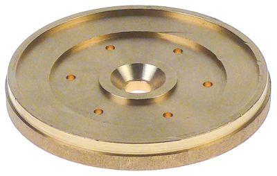 Vandfordeler Messing ø 572mm H 77mm Hul ø 2mm ældre udførelse Fastgørelse ø 55mm 6 Huller