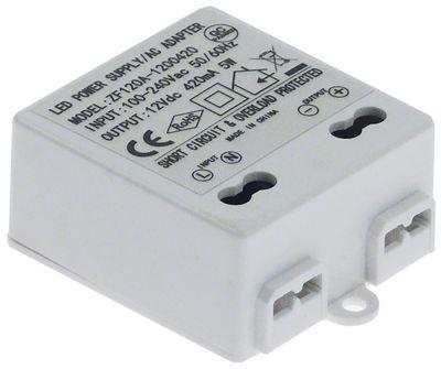 Strømforsyning Primær 100-240VAC sekundær 12VDC 5VA sekundær 42A H 20mm L 55mm B 40mm 50/60Hz
