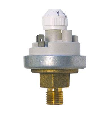 Pressostat Trykområde Indstillelig 5-20mbar Tilslutning Fladstik 6,3 mm ø 45mm