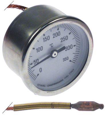 Termometer Kapillærrør 1450mm Føler ø 65mm Indbygning ø 52mm T.maks. 350°C Føler L 22mm