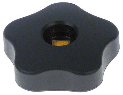 Stjernegreb Plastik ø 74mm sort L 24mm Akse 9x9mm