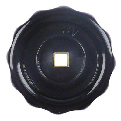 Stjernegreb Termoplast ø 64mm sort L 24mm Akse 7x7mm