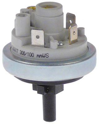 Pressostat Trykområde 300/100mbar Tilslutning Fladstik 6,3 mm ø 45mm