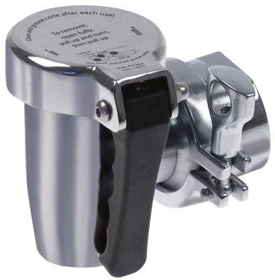 Tømningshane Messing forkromet konisk tætnende A 85mm B 50mm 1 1/2