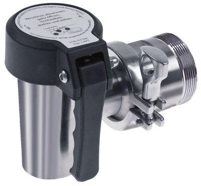 Tømningshane Messing forkromet O-ring tætnende A 112mm B 50mm AG M60x2mm