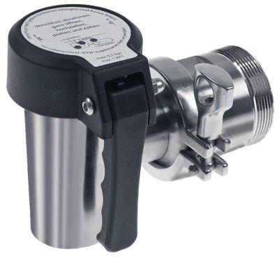 Tømningshane Messing forkromet O-ring tætnende A 112mm B 50mm AG M68x3mm