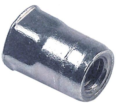 Nittemøtrik Gevind M6 CNS L 15mm DN 10mm VPE 1Stk.