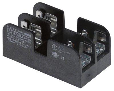 Sikringsholder 30A Mærkespænding 800V L 77mm B 41mm H 33mm Tilslutning F6,3x0,8