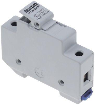 Sikringsholder 30A Mærkespænding 600V H 59mm L 78mm B 18mm 1-polet passende sikring ø10x38mm