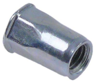 Nittemøtrik Gevind M5 L 12mm DN 7mm VPE 10 Stk.