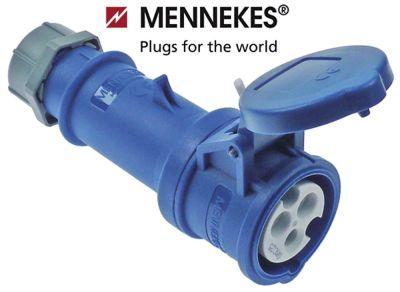 Kobling 3-polet CEE Kapslingsklasse IP44 maks 230V maks. 32A Kontakter P+N+PE Klemmer 2,5-6,0mm²
