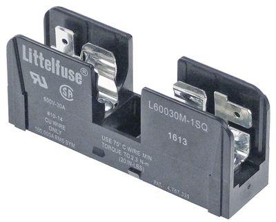 Sikringsholder 30A Mærkespænding 600V Tilslutning F6,3x0,8 ø  -mm H 33mm L 76mm B 20mm