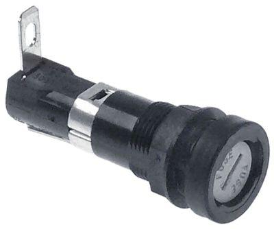 Sikringsholder 20A Mærkespænding 300V Tilslutning F4,8 ø 125mm Indbygning ø 13mm
