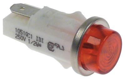 Signallampe ø 12mm 230V rød