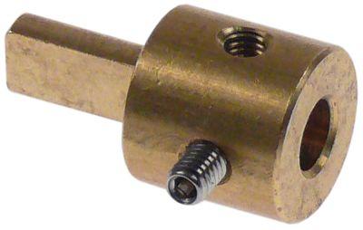 Akselforlængelse Gevind M4 Messing ø 16mm L 30mm Friture Akse 7x5mm