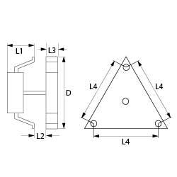 Varmluftventilator 230V 32W 0,27A L1 60mm L2 50mm L3 20mm L4 157mm Ventilatorhjul ø 150mm ebm-p