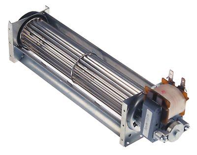Tværstrømsventilator 17W 230V Motor venstre Valse ø 40mm Valse L 200mm 0 til +60°C