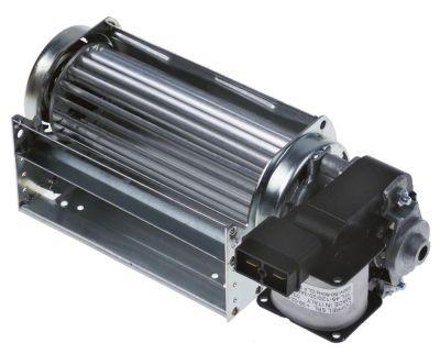 Tværstrømsventilator 17W 230V Motor venstre Valse ø 45mm Valse L 120mm -30 til +100°C